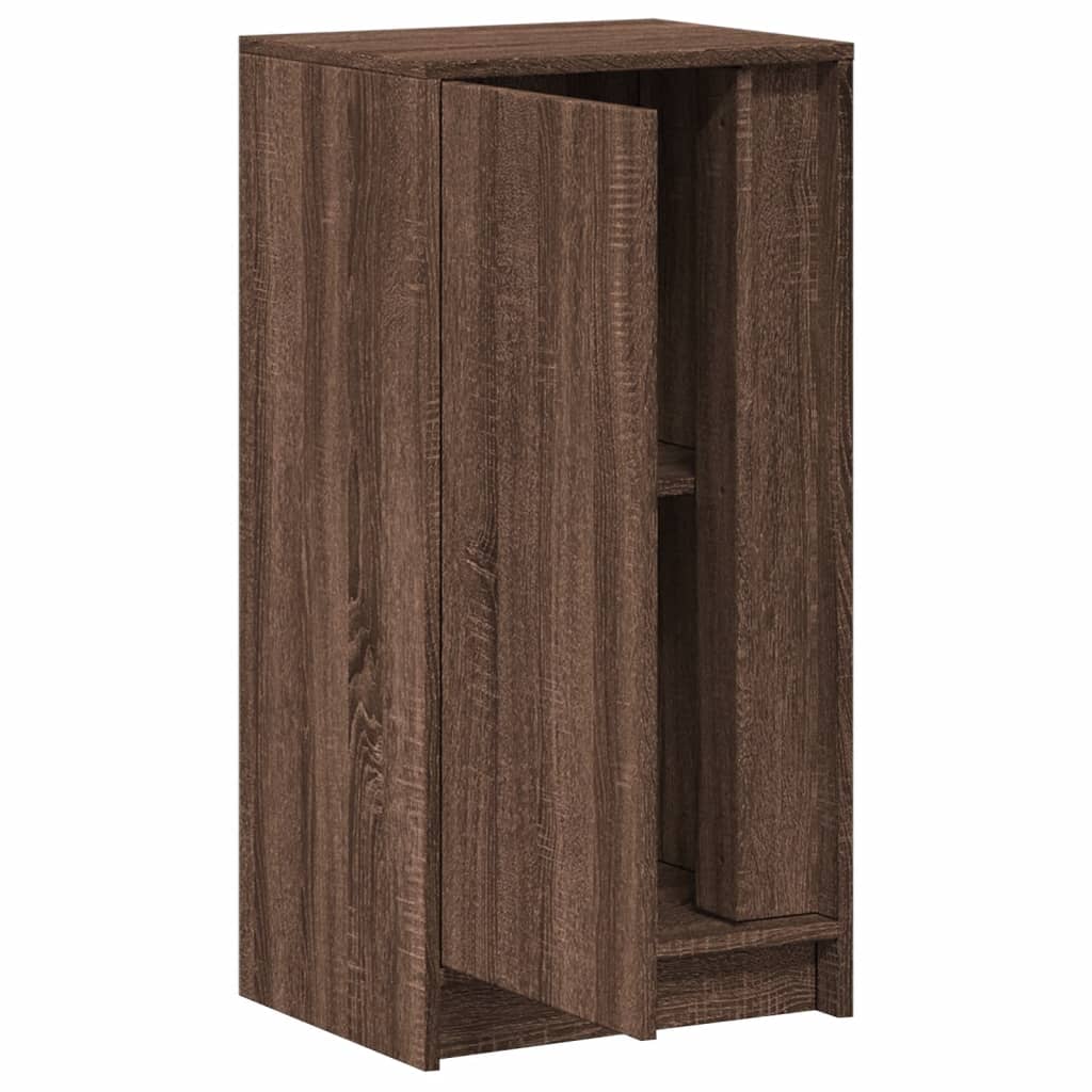 Dressoir met LED 42,5x34x85 cm bewerkt hout bruin eikenkleur