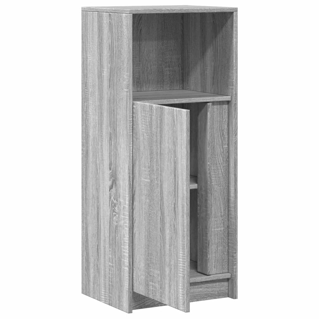 Dressoir met LED 42,5x34x100 cm bewerkt hout grijs sonoma eiken