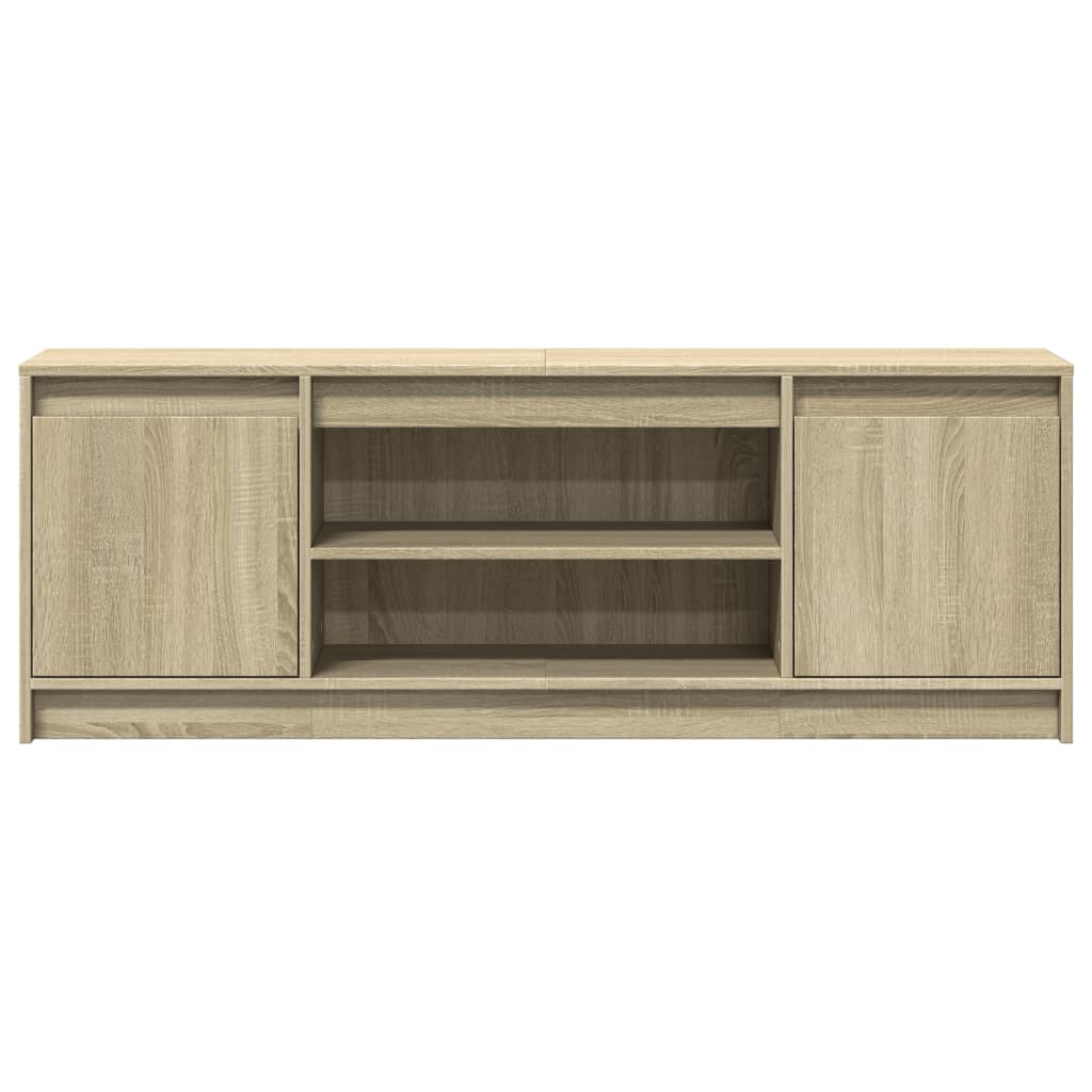 Tv-meubel met LED 139,5x34x50 cm bewerkt hout sonoma eikenkleur