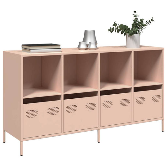 Dressoir 135x39x73,5 cm koudgewalst staal roze