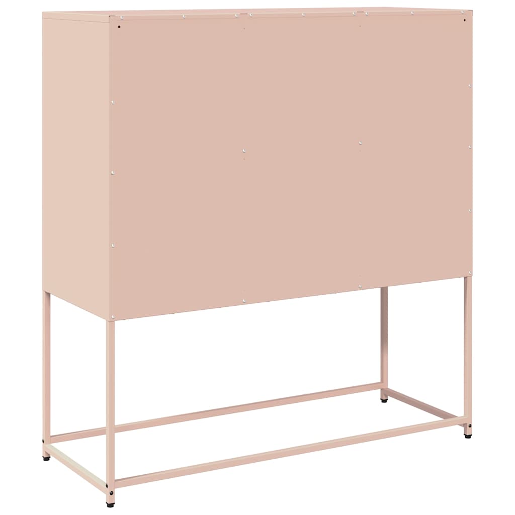 Dressoir 100,5x39x107 cm koudgewalst staal roze