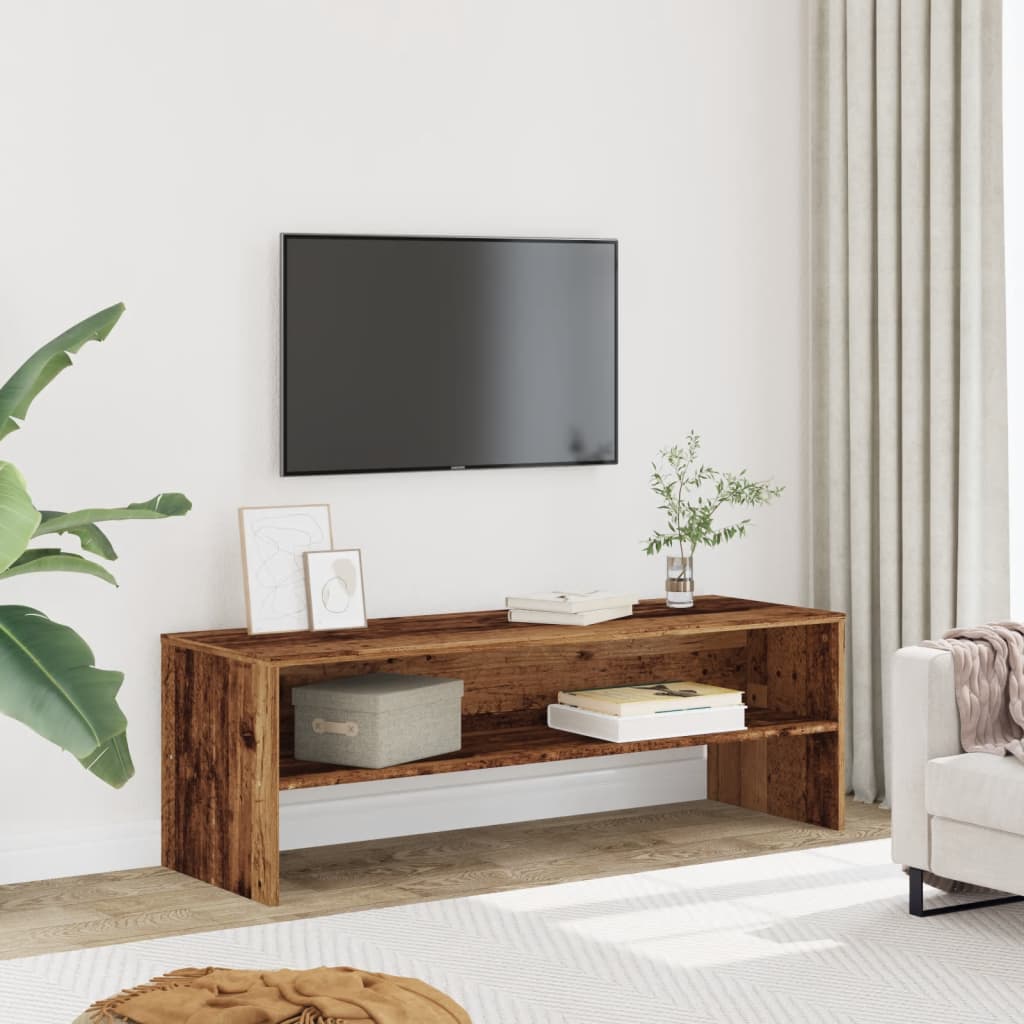 Tv-meubel 120x40x40 cm bewerkt hout oud houtkleurig