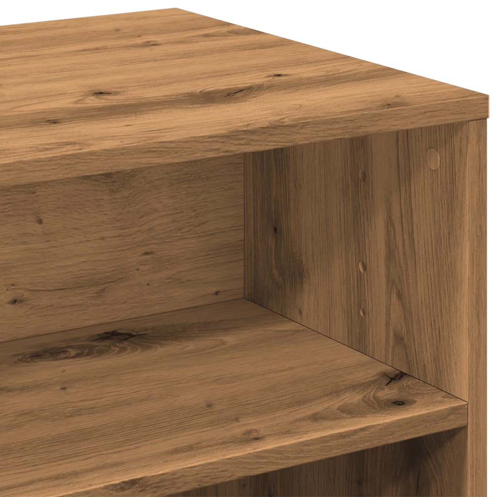 Tv-meubel 120x40x40 cm bewerkt hout artisanaal eikenkleurig