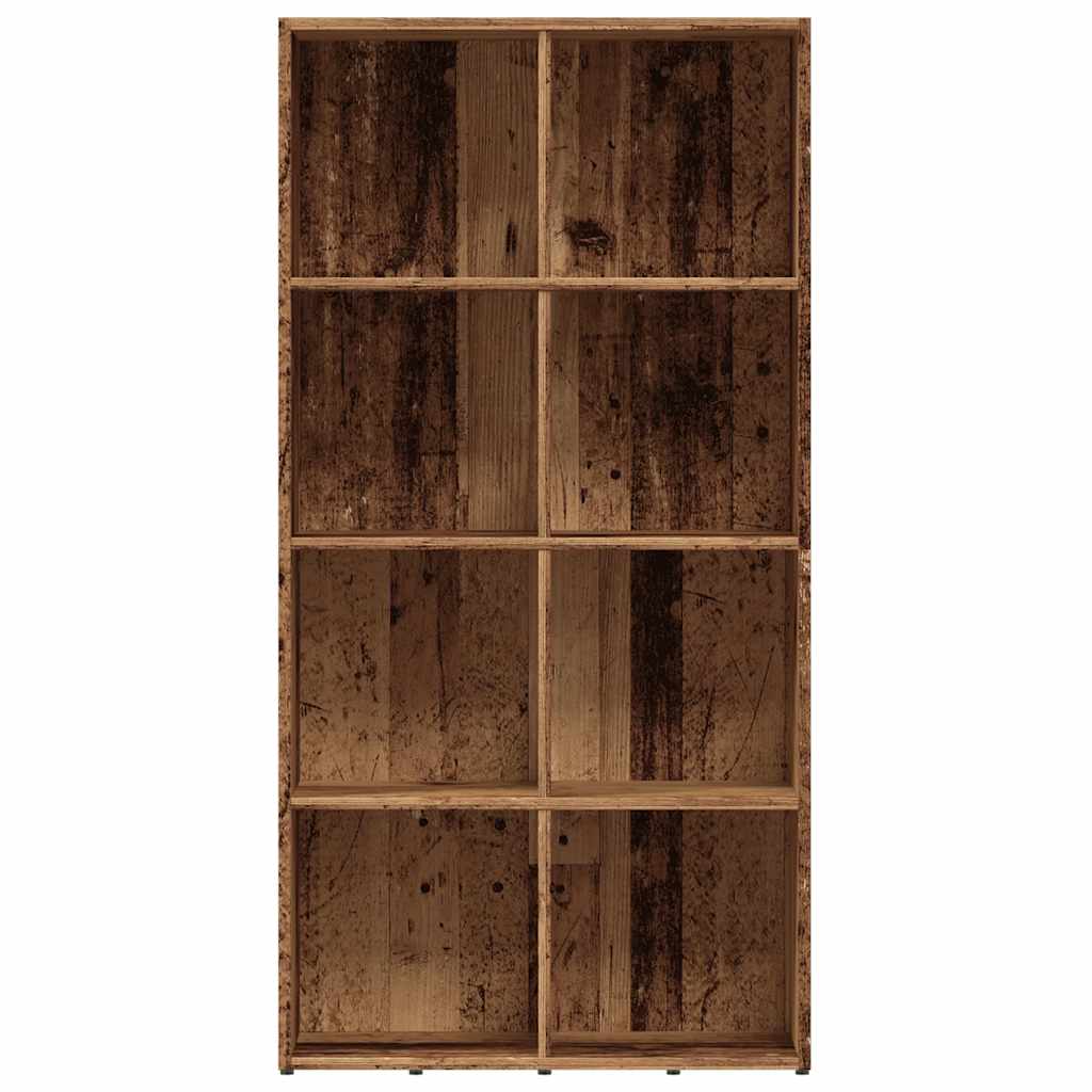 Boekenkast 66x30x130 cm bewerkt hout oud houtkleurig