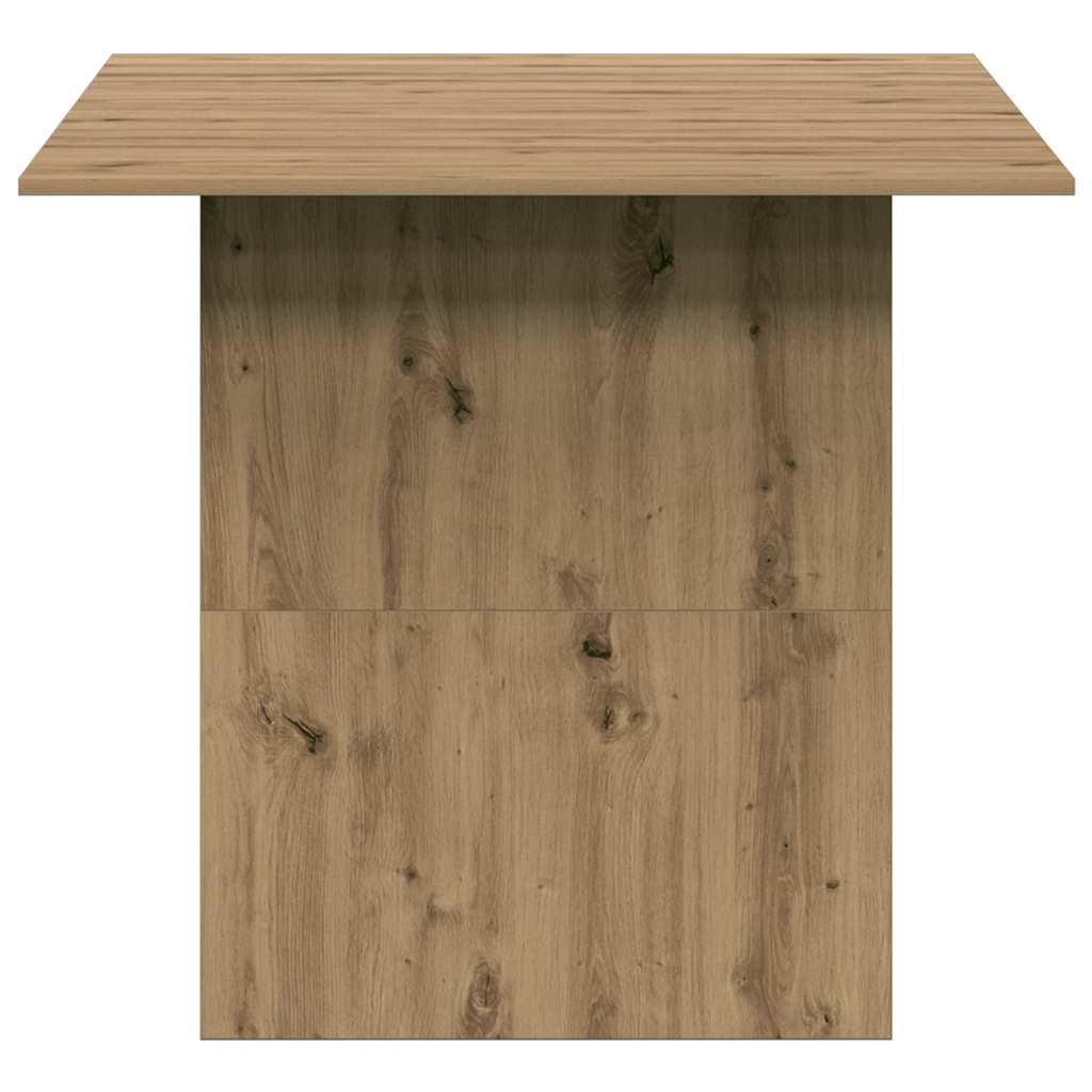 Eettafel 180x90x76 cm bewerkt hout artisanaal eikenkleur