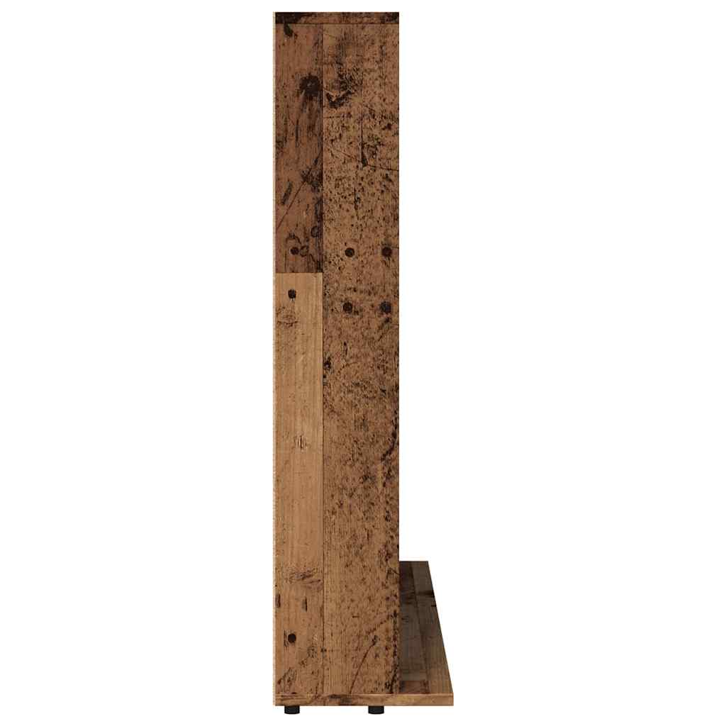 Cd-kast 100x23x89,5 cm bewerkt hout oud houtkleurig