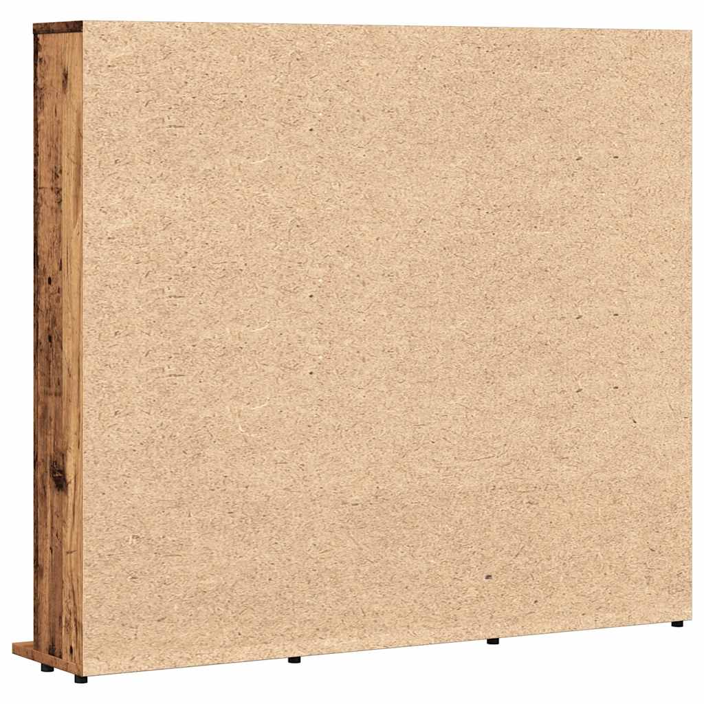 Cd-kast 100x23x89,5 cm bewerkt hout oud houtkleurig