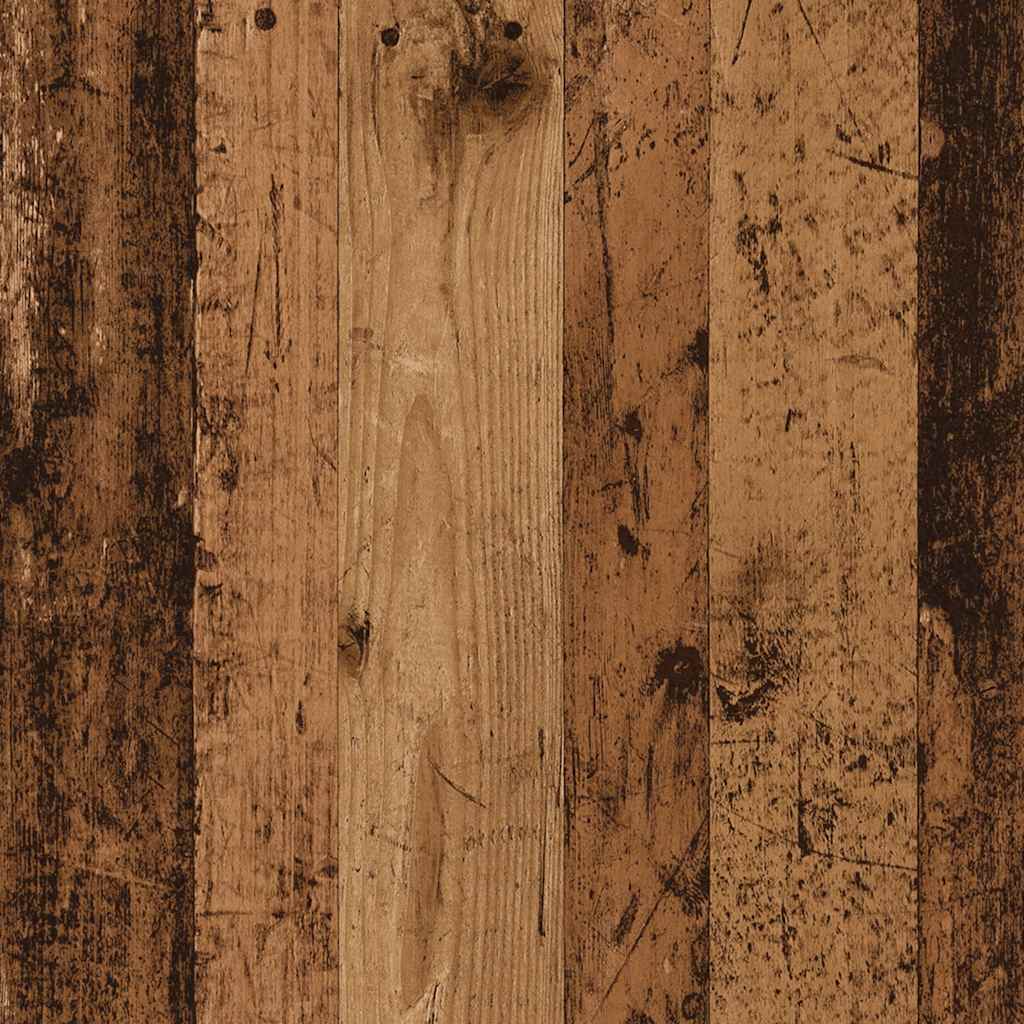 Cd-kast 100x23x89,5 cm bewerkt hout oud houtkleurig