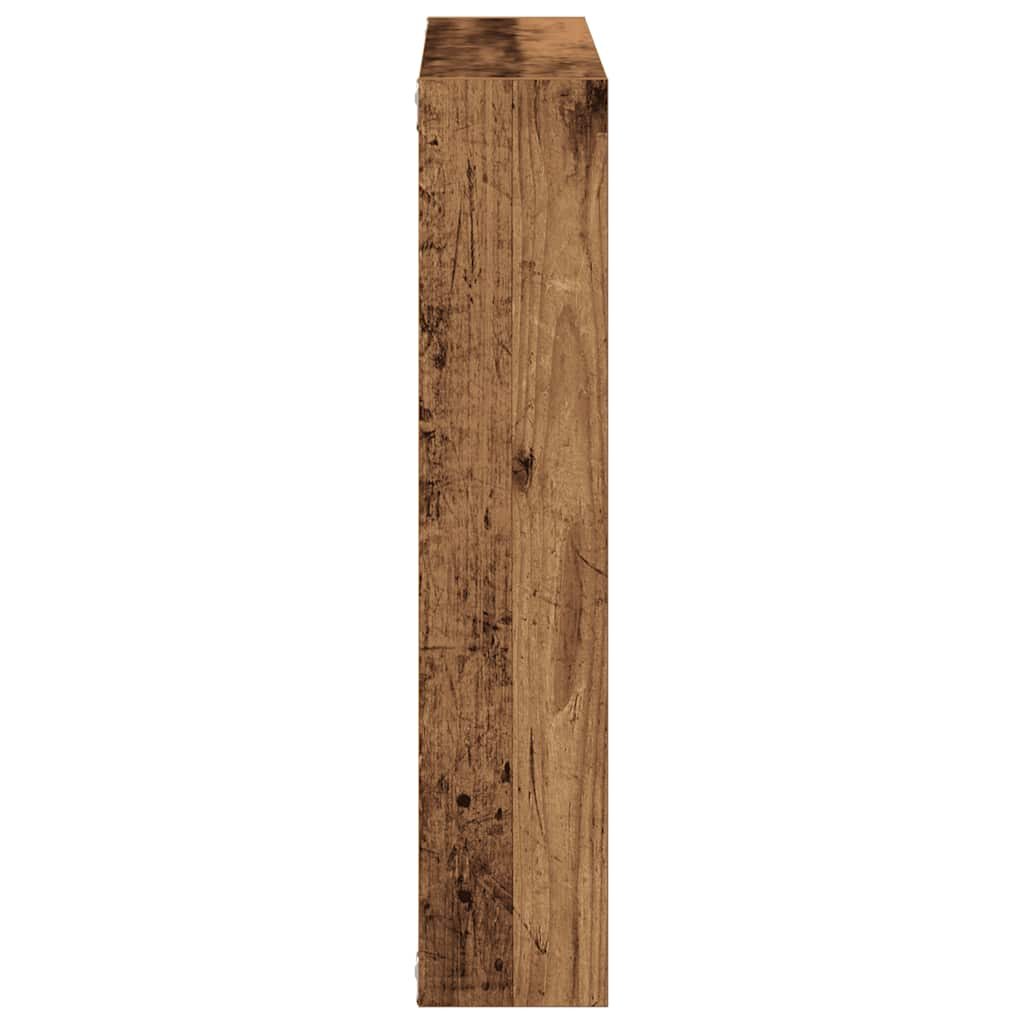 Wandschap 90x16x78 cm bewerkt hout oud houtkleurig