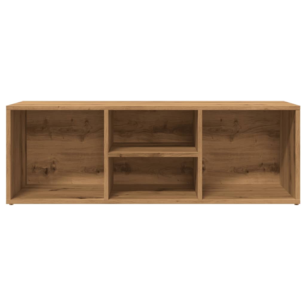 Schoenenopbergbank 105x35x35 cm bewerkt hout artisanaal eiken