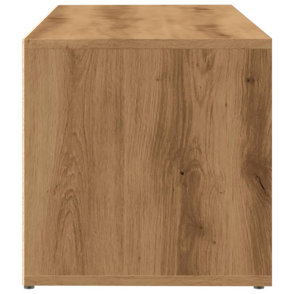 Schoenenopbergbank 105x35x35 cm bewerkt hout artisanaal eiken