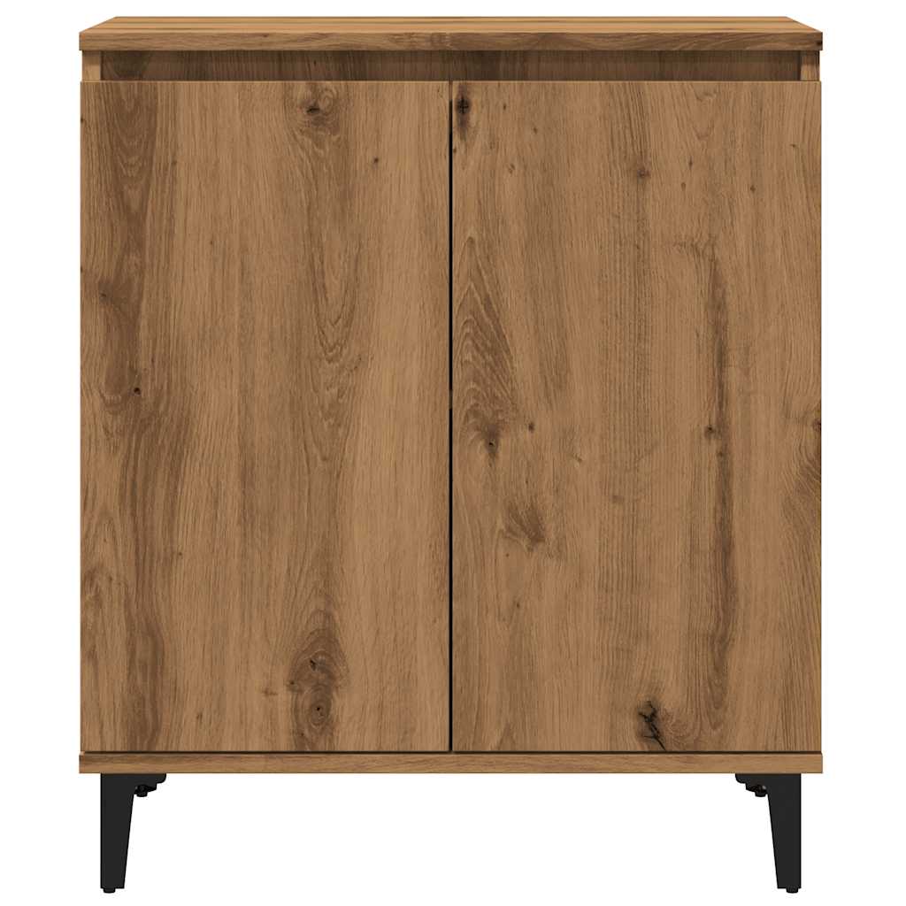 Dressoir 60x35x70 cm bewerkt hout artisanaal eikenkleur