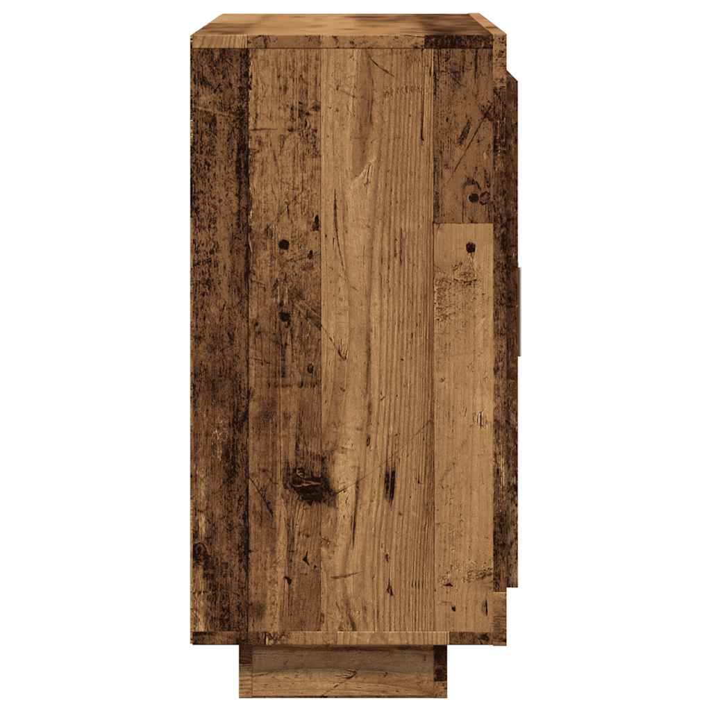 Dressoir 92x35x75 cm bewerkt hout oud houtkleurig