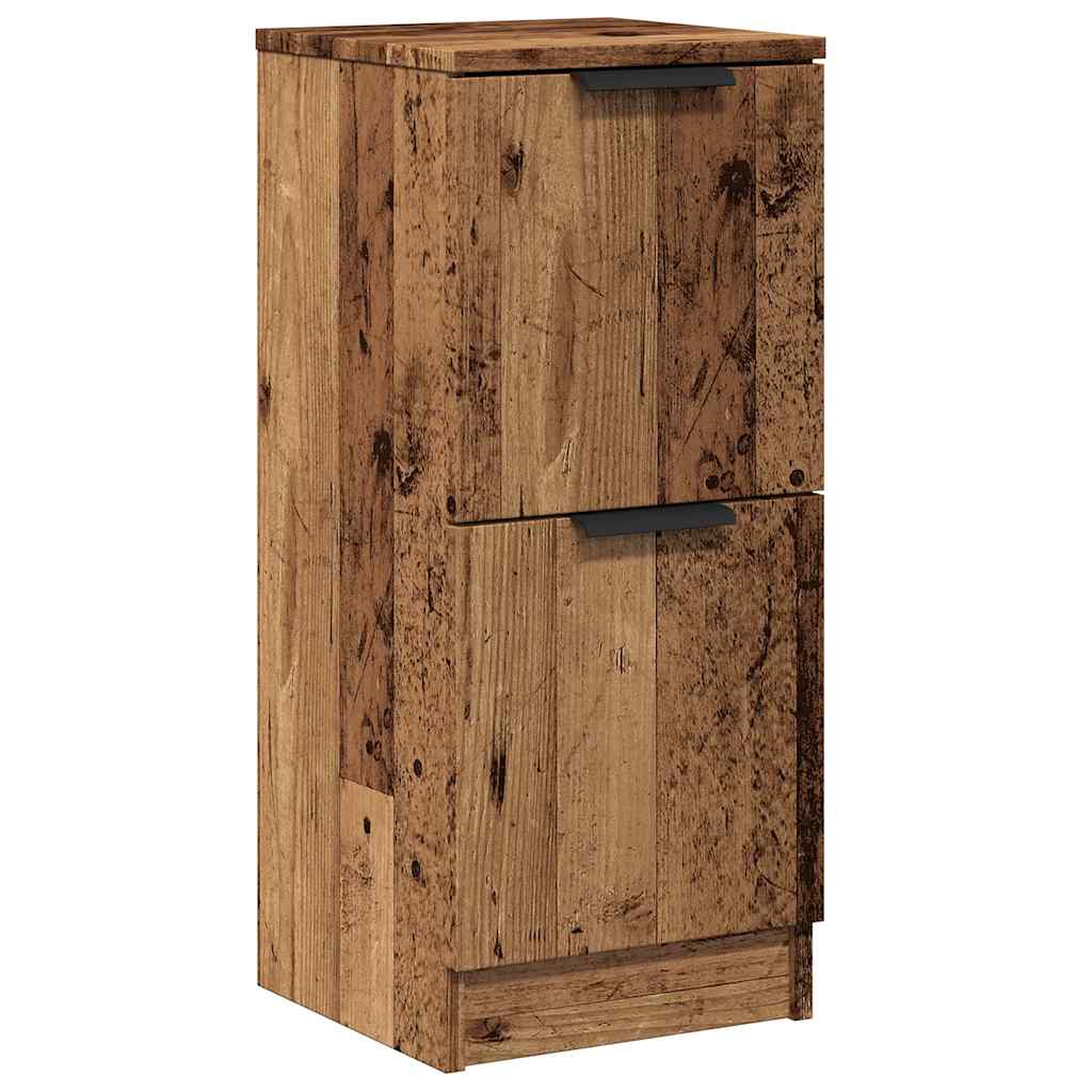 Dressoir 30x30x70 cm bewerkt hout oud houtkleurig