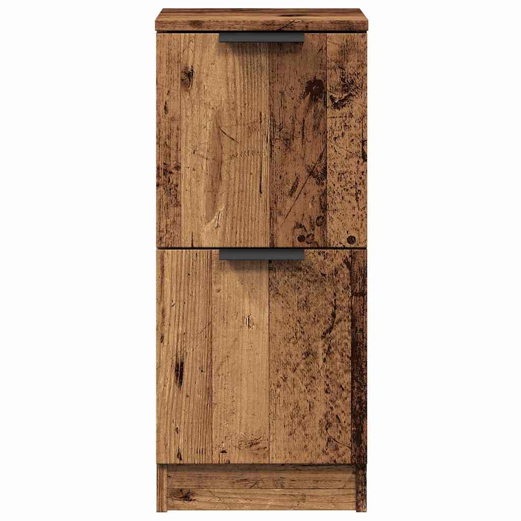 Dressoir 30x30x70 cm bewerkt hout oud houtkleurig