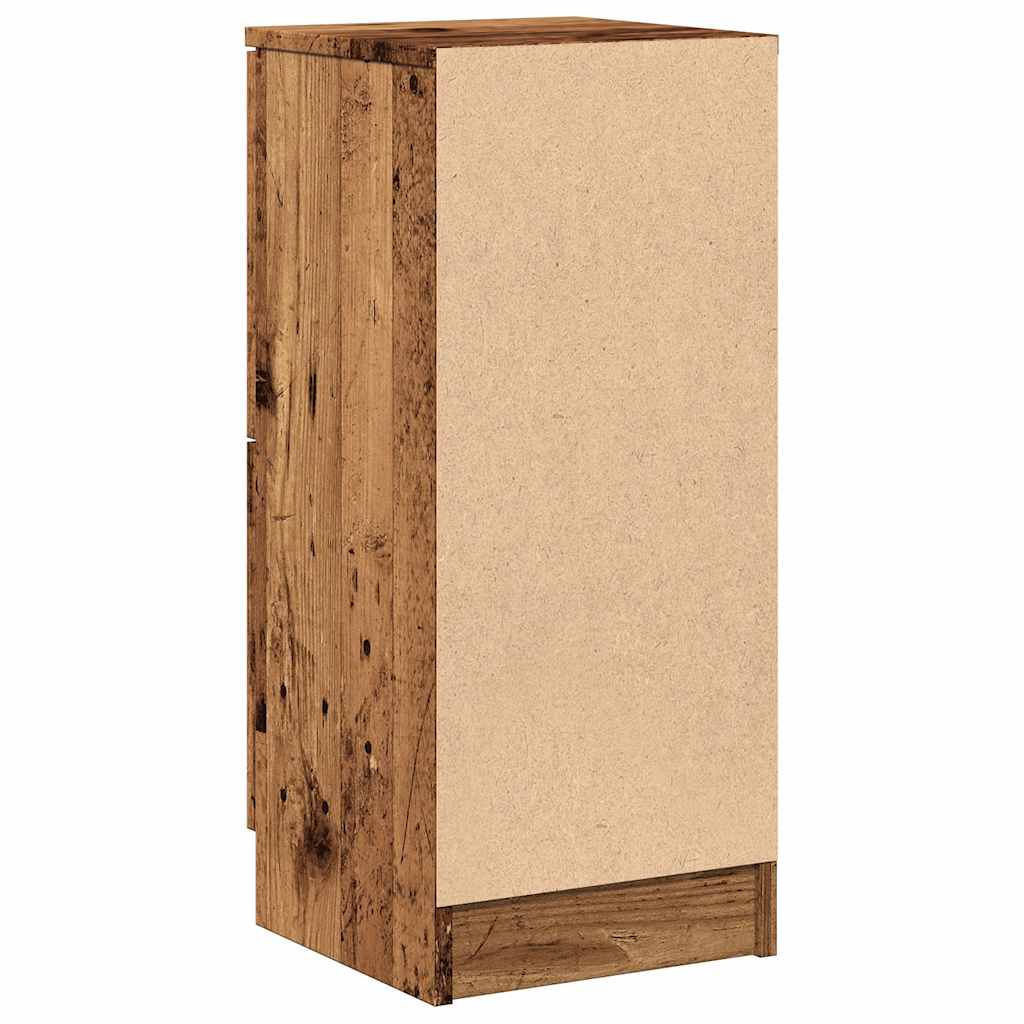 Dressoirs 2 st 30x30x70 cm bewerkt hout oud houtkleurig